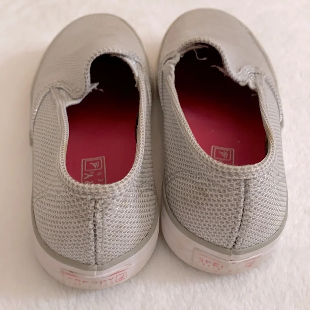 Sperry | Top-Sider Seaside Slip On Mesh Sneaker YG54592 Silver Metallic (1.5) - Picture 9 of 16